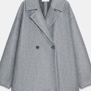 Zara Classic Gray Pea Coat
